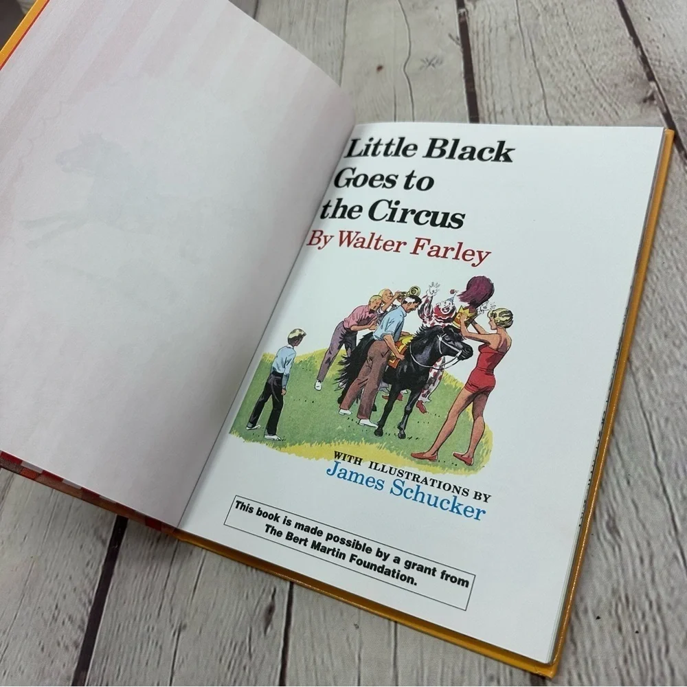 vintage Little Black Goes to the Circus hardcover children's Book horse tales